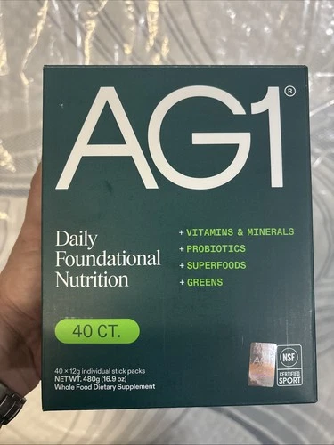 AG1 Original Formula Greens Powder Supplement 40 Packs of 12g Packs, Exp. 04/26