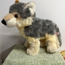 Aurora World Plush Timber Wolf 10 Gray Tan Stuffed Animal Wild Dog