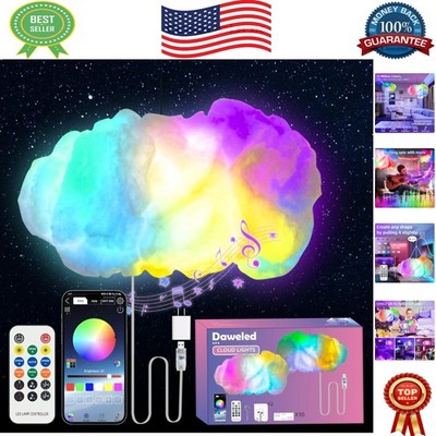 3D Cloud LED Lights - Customize Your Space with 16 Million Colors & Mood Sync