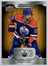 Leon Draisaitl 2023-24 UD Engrained Oak /349 #59 Edmonton Oilers