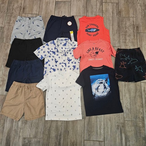Boys Clothing lot of 11 Size 6-7 Shark Summer Old Navy Ocean Nautical Beach