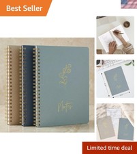 Aesthetic Spiral Notebook Set of 3 For Women - Cute College Ruled 8x6 Journal...