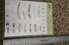 Stampin Up Any Occasion 143348 Photopolymer Stamp Set 20, Celebratory Phrase.