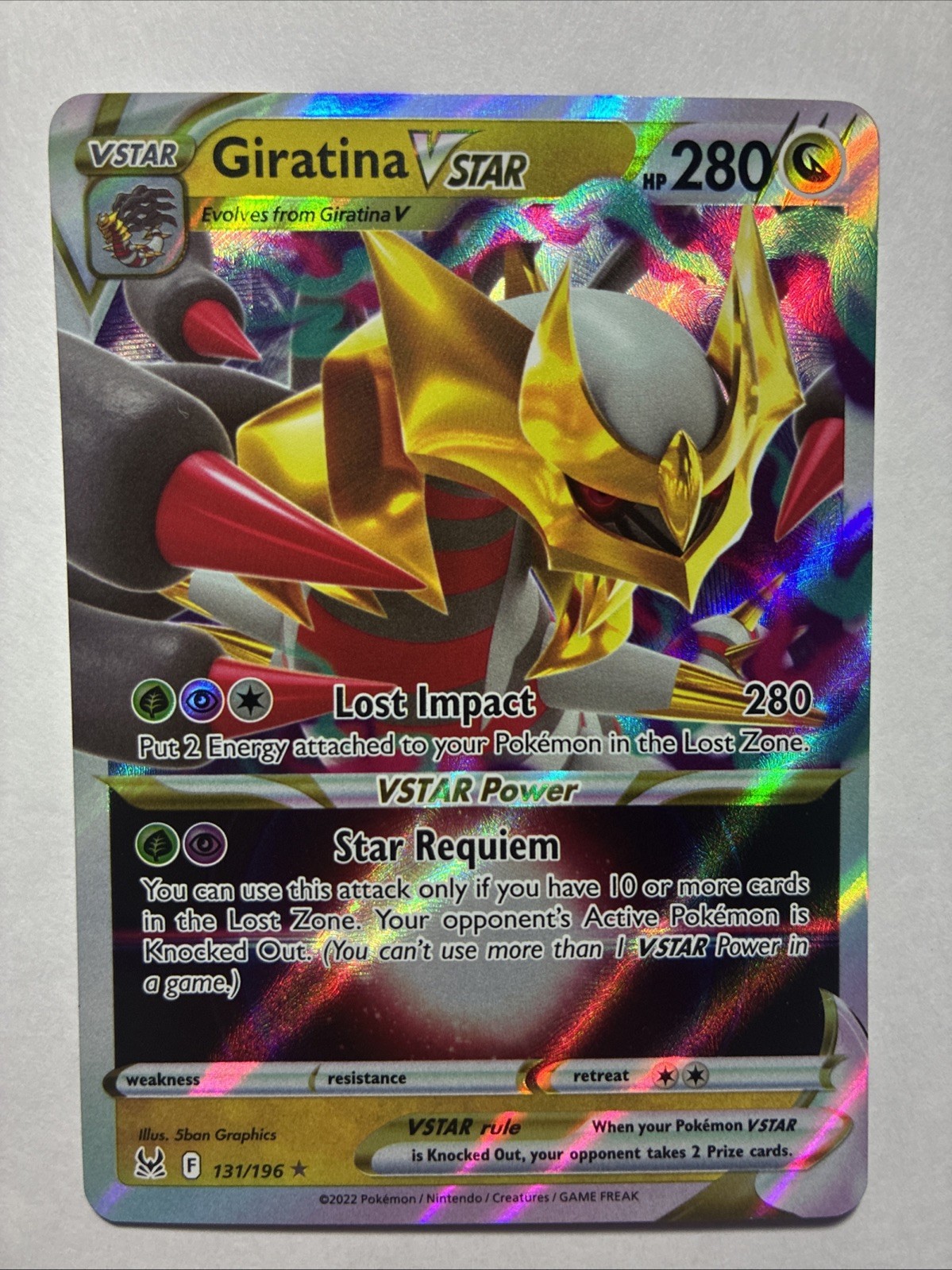 Giratina VSTAR 131/196 Ultra Rare Lost Origin Pokemon TCG