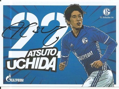 Atsuto Uchida- Schalke 04 - Saison 2016/2017 - Autogrammkarte - Druck