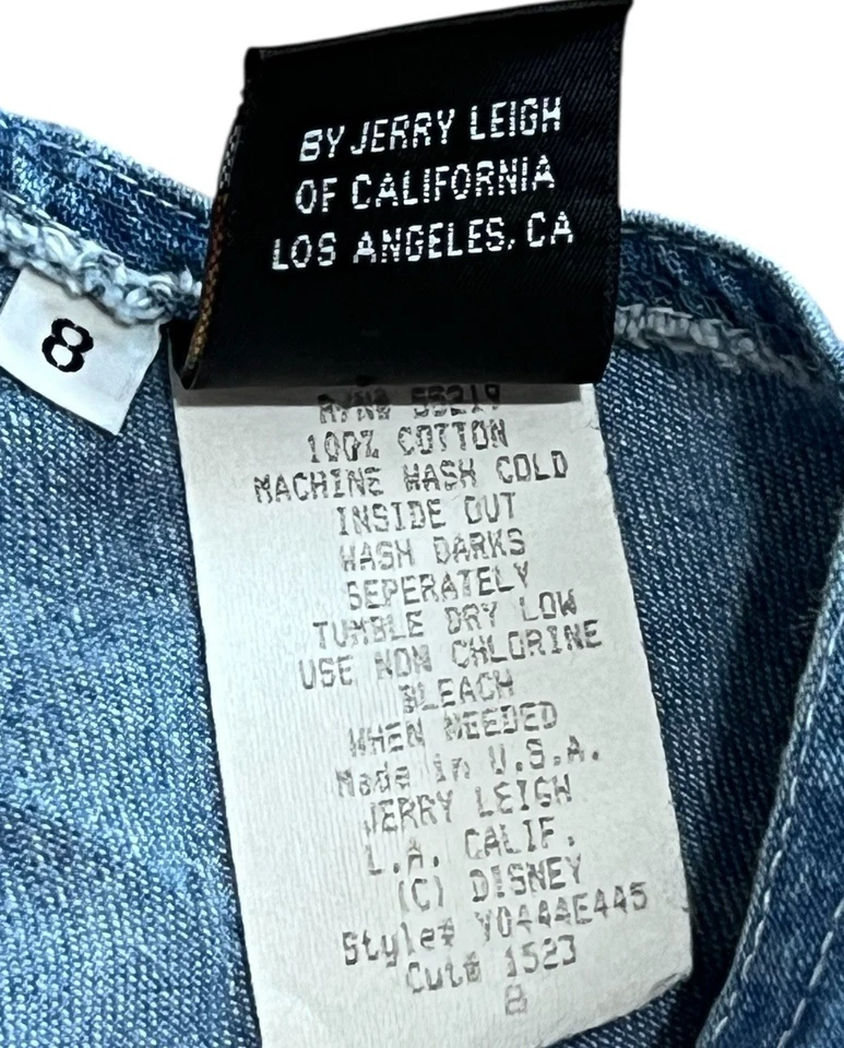 Vestido Jersey Mickey Unlimited Disney Jerry Leigh Denim Jean Niñas 8 Hecho en EE. UU. Foto 4 de 4