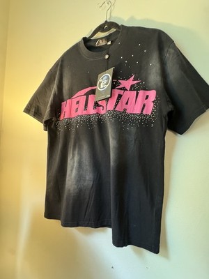 Rare Authentic Hellstar Pink Rhinestone Shirt Men s Medium