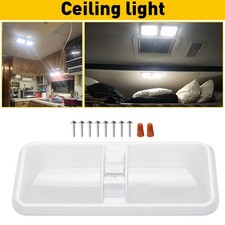 11V 18V LED RV Interior Ceiling Light Boat Camper Trailer Dome Lamp 600LM 48LEDs