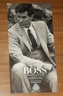Seltene Werbung HUGO BOSS Anzüge - Die Konsequenz in der Herrenmode 1981