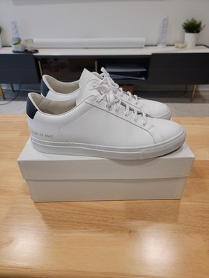 Common Projects Retro Achilles Low White Black EU 46 US 13 Worn Twice 