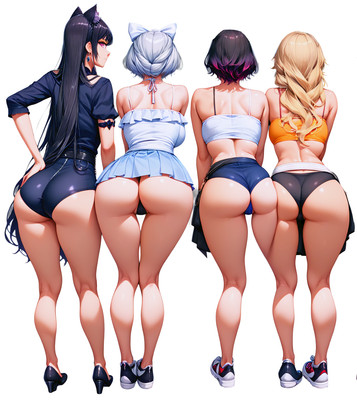 Ruby Weiss Blake Yang RWBY Cast Weatherproof Anime Waifu Sticker 6'' Car Decal