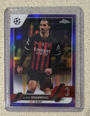 ZLATAN IBRAHIMOVIC 2022-23 Topps Chrome UEFA Purple & Gold Seismic