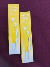 2 Pipette Pump Set Size 5ml Yellow suitable for pipetten up to 5ml new