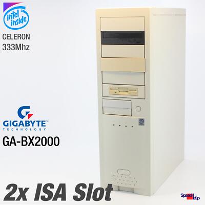 2x ISA Slot Gigabyte GA-BX2000 Celeron Pentium II Computer PC LPT COM Windows 98
