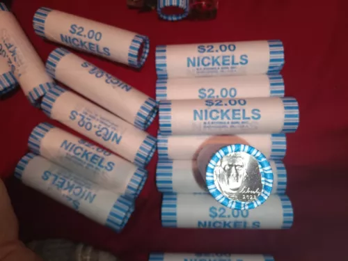 2023-D Jefferson Nickel Roll (1) BU, New OBW Rolls, Unopened 