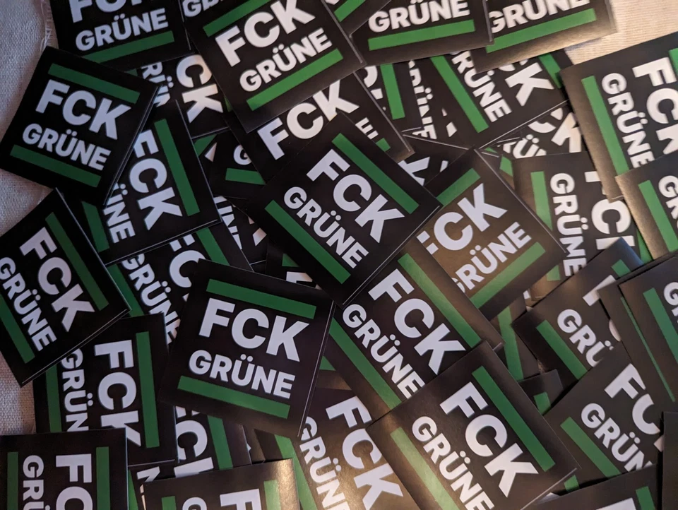 FCK GRÜNE Aufkleber Sticker 100 Stück