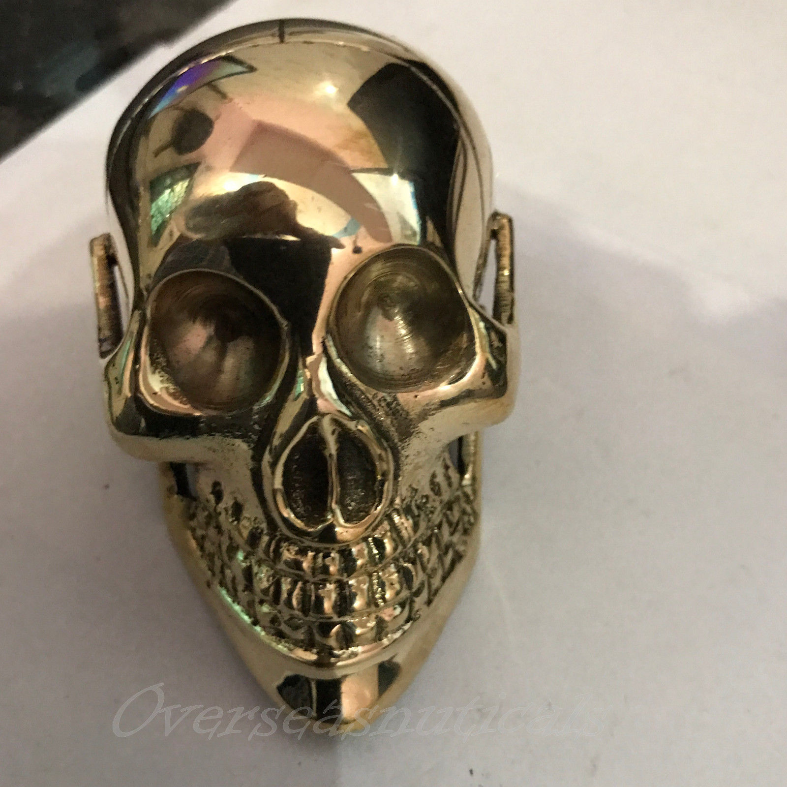 Solid Brass Skull Head Design Handle For Walking … - image 1