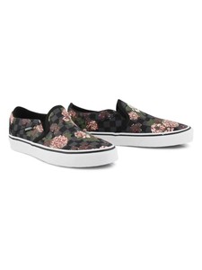 vans black floral check