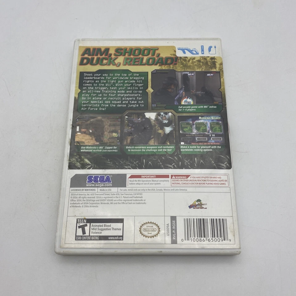 Ghost Squad (Nintendo Wii, 2007) CIB Complete - Image 2 of 4