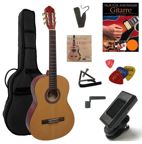 GITARRE HOCHGLANZ !!! CK,4/4,SET - TASCHE+BAND+STARTER SET + incl. KURBEL, ET6