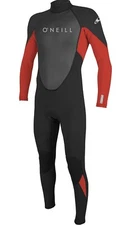 NEW O'Neill Reactor-2 3/2mm Full Body Mens Black/Red  Wetsuit SIZE LARGE SHORT
