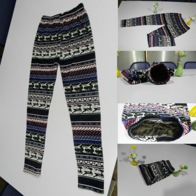 Women's Brushed Christmas Ankle Length Seasonal Printed Leggings S A F