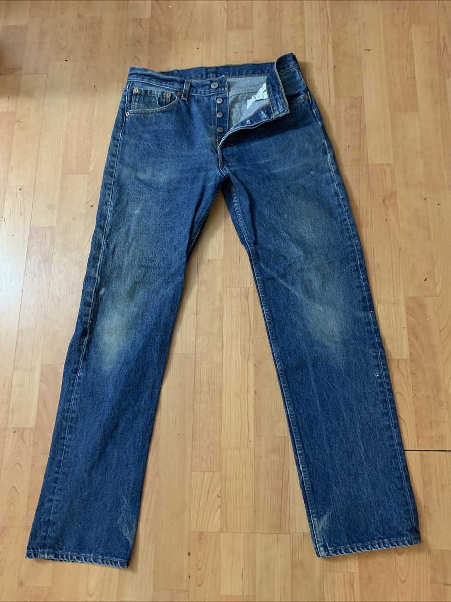 Levis 501XX Jeans Made in USA Blue Straight Button Fly 90s