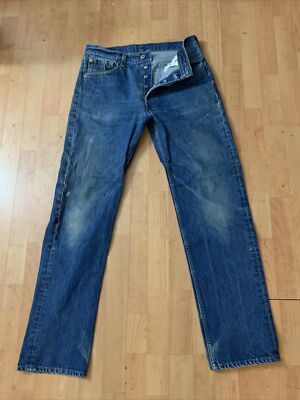 Levis 501XX Jeans Made in USA Blue Straight Button Fly 90s Denim