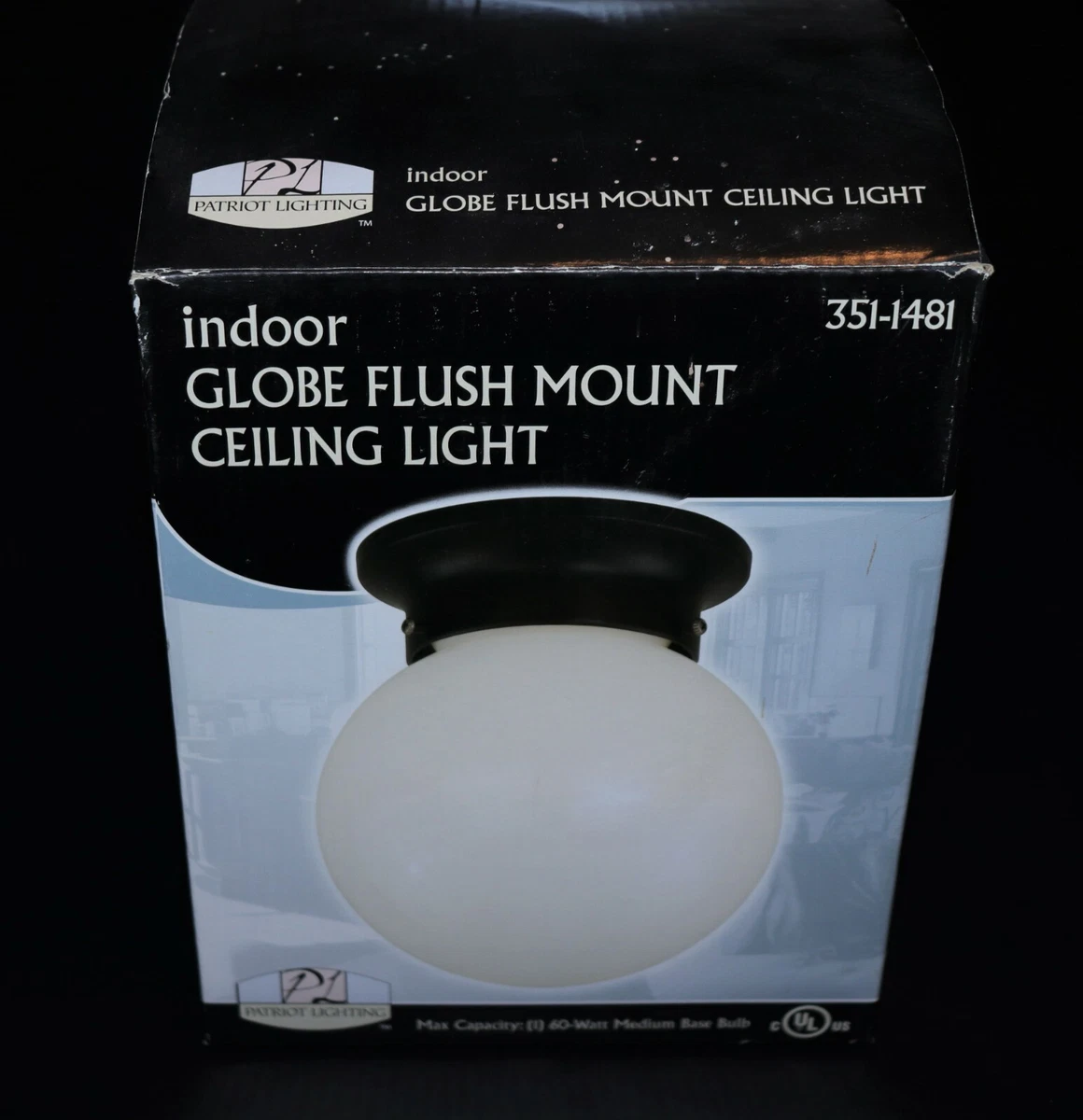 Patriot Lighting Globe Flush Mount Ceiling Light Fixture Bronze