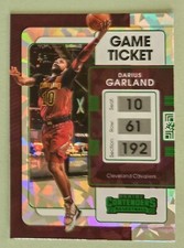2021-22 Panini Contenders Darius Garland #76 Green Cracked Ice Game Ticket