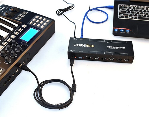 DOREMiDi HUB-8 6x6 MIDI Interface Host x2 MIDI Hub Box 96 Channels - Picture 11 of 12