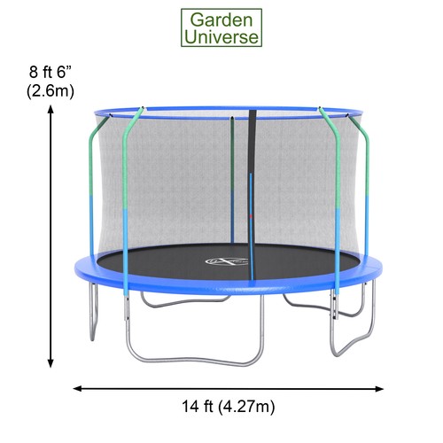 Trampoline 14ft with Safety Net and Ladder Garden Universe NEW Model UKCA - Picture 3 of 12