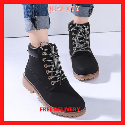 Botas Militares De Moda Para Mujer Rosa Cálido Cómodo Rojo En Un Viaje  Trabajo | eBay