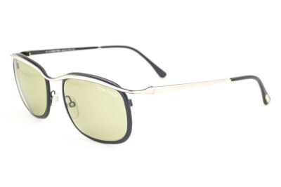 Authentic TOM FORD Marcello TF419 05N Black/Gold w/Green Lens Sunglasses