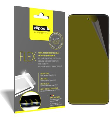 3x Schutzfolie für Motorola One 5G Ace Folie, 100% Displayabdeckung, dipos Flex