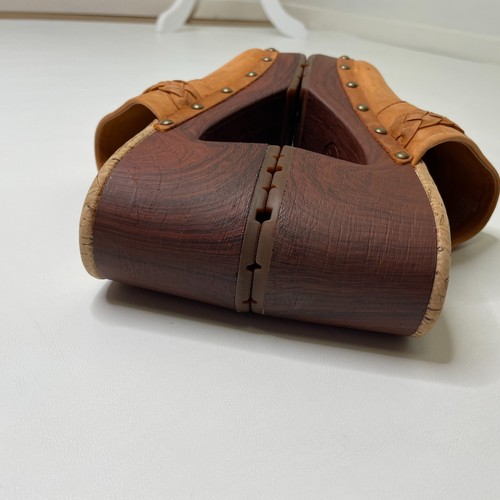 Kork Ease Tilly Clogs Shoes Size 11 Slip On Mules Brown Tan Leather Braided - Picture 6 of 12