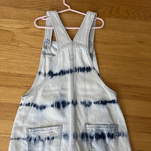 EUC Gap Kids Girls Soft Denim Tie Dye Overall Skirt/Dress, Size XL - Picture 8 of 8