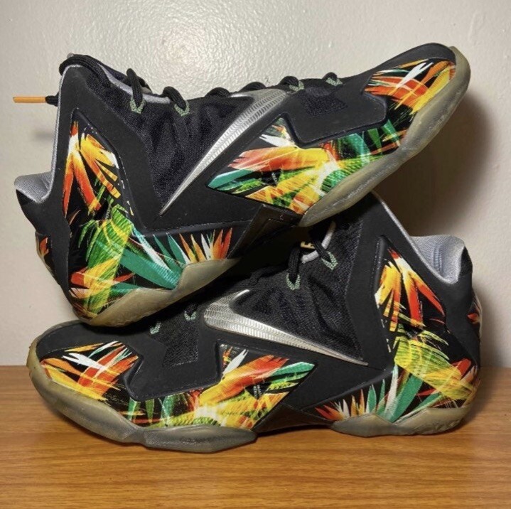 Nike LeBron II Everglades 2014 Mens Size 13 (616175-006) Shoes Nike LeBron 11 XI Everglades 2014 Multicolor Black... | Depop main image 3