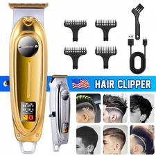Hatteker Professional Hair Clippers Trimmer Set Men Cutting Machine Barber Salon