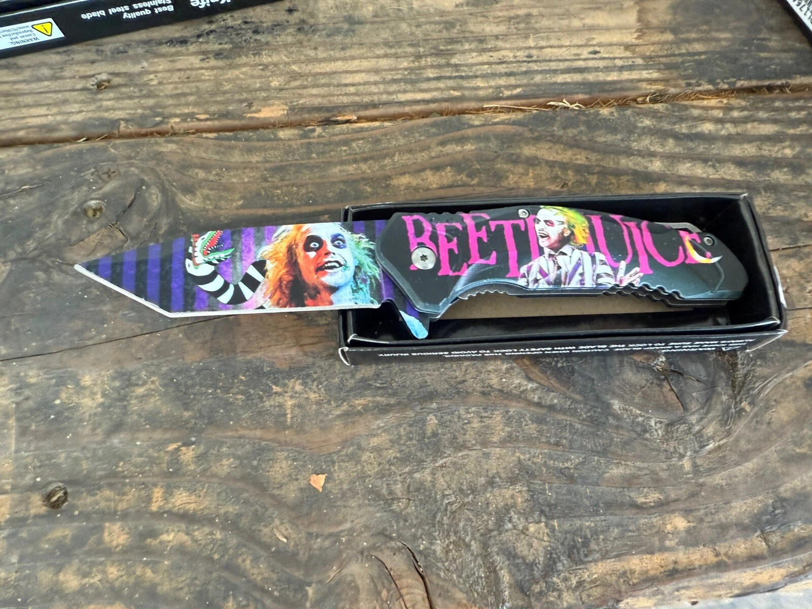 Beetlejuice 1988 Spring Assisted Open Pocket Knife9”