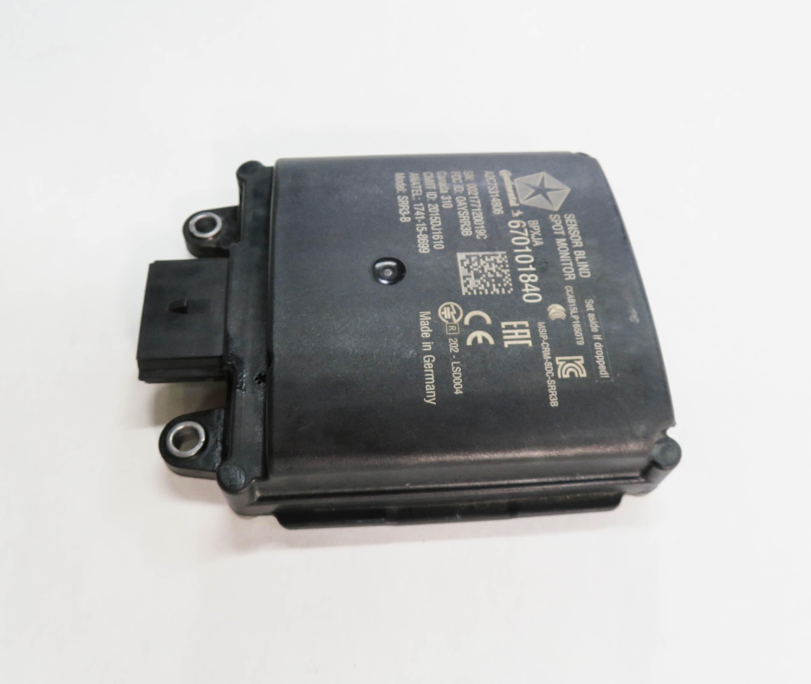 2018 MASERATI QUATTROPORTE S (M156) BLIND SPOT RADAR CONTROL MODULE
