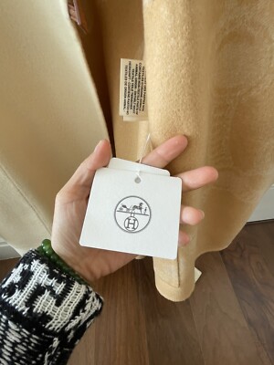 Authentic Hermes SS 2022 Paletot Cienture Cashmere Coat with Belt