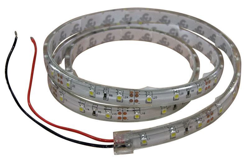 2 x LED FLEXI STRIP LIGHTING, WATERPROOF 3528 COOL WHITE 12 VOLTS - 5MTRS, IP68