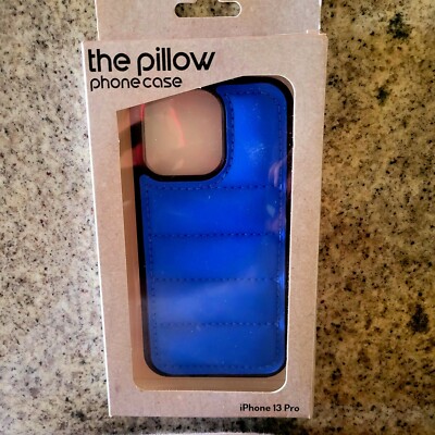 The Pillow Puffer Case For Use With Apple IPhone 13 Pro New. Blue