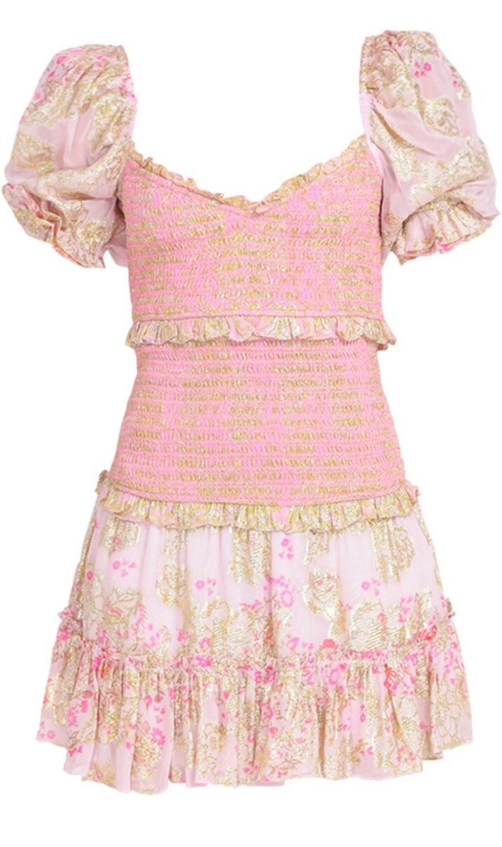 hemant and nandita metallic dress Hemant & Nandita Metallic Maxi Tassel Kaftan Dress