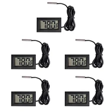 5Pcs Digital LCD Thermometer Temperature Digital LCD Fridge Thermometer Water 