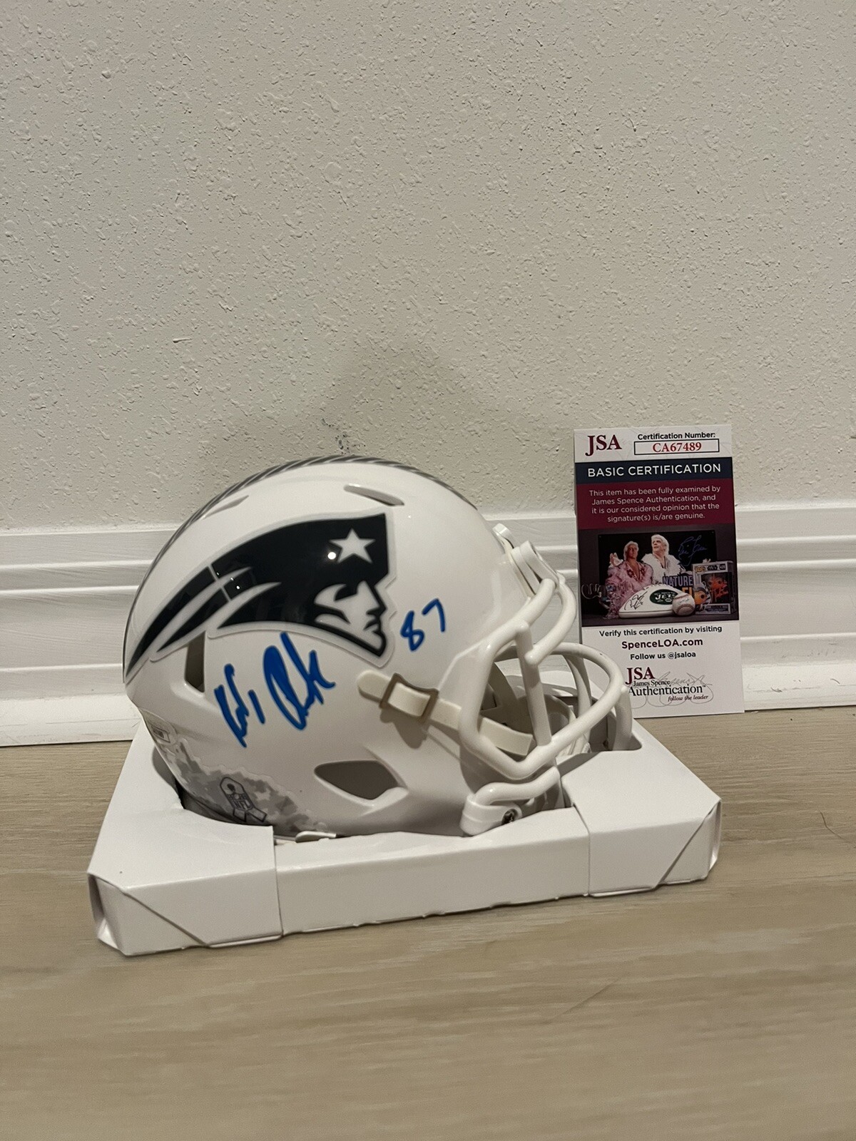 Rob Gronkowski Autographed Signed New England Patriots Mini Helmet JSA COA Gronk 