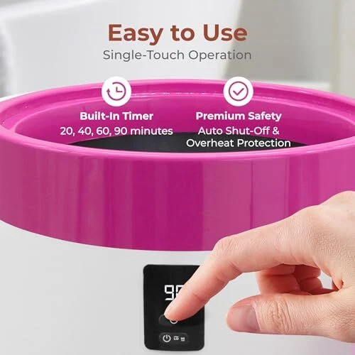 Cubo calentador de toallas SereneLife con fragancia personalizada para spa y baño Foto 3 de 4