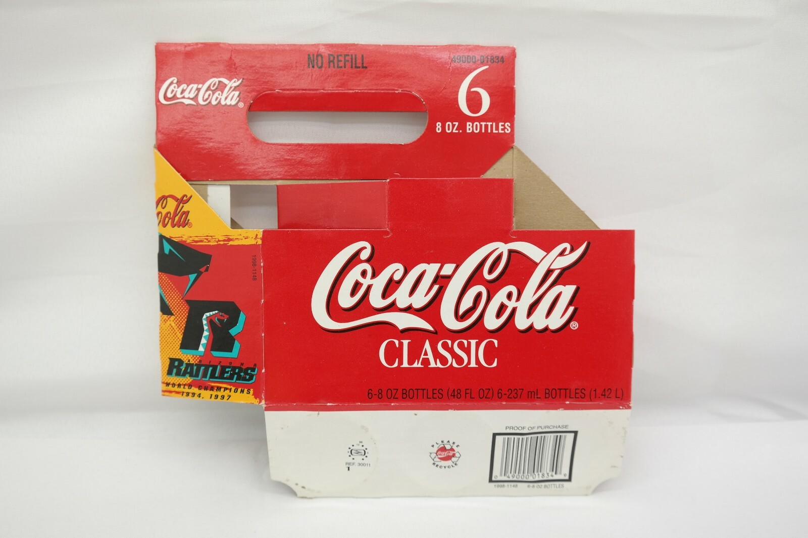 Coca Cola Arizona Rattlers 6 Pack Case 1994 1997 World Champions TY eBay