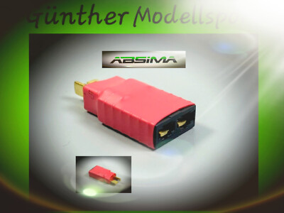 Absima Adapter T-Plug Stecker passend für Traxxas Buchse, 3040043 Gü-Modellsport